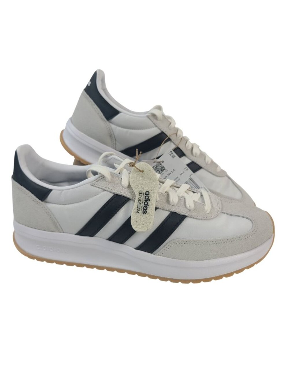 NEW Adidas Men's Run 70s 2.0 Shoes Cloudfoam Comfort White & Black Size 11